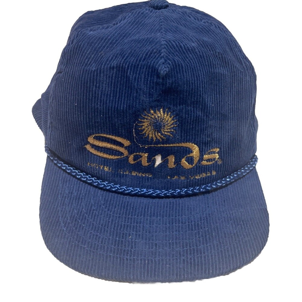 90s Vintage Sands Hotel Casino Las Vegas Nevada Casino Corduroy Trucker Hat Cap